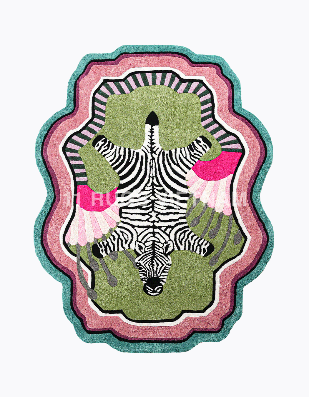 'ZEBRA IN THE LOVE GARDEN' RUG